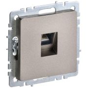 Розетка компьютерная СП RJ45 кат.5E BRITE РК10-БрШ механизм шампань IEK BR-K10-1-K37