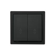 Выключатель проходной 2-кл. ОП LETO черн. бархат LEZARD 752-4200-106