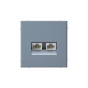 Розетка компьютерная 2-м ArtGallery RJ45 + RJ45 кат.5E механизм грифель SE GAL000785