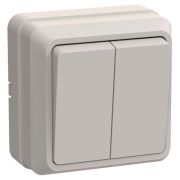 Выключатель 2-кл. ОП Октава 10А IP20 ВС20-2-0-ОКм крем. GENERICA EVO20-K33-10-DC